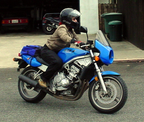 
Ak On Her Motorcycle
